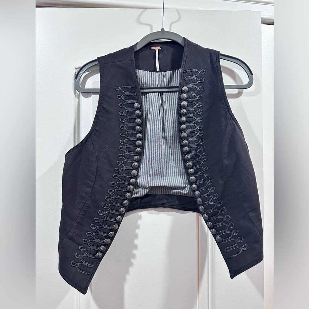 Free People Black Vest